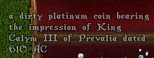 a dirty platinum coin