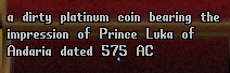 a dirty platinum coin