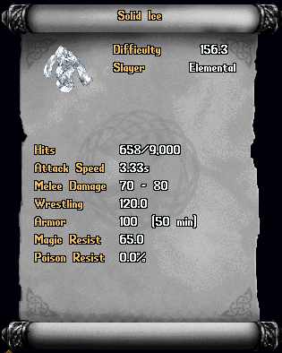 solid ice lore