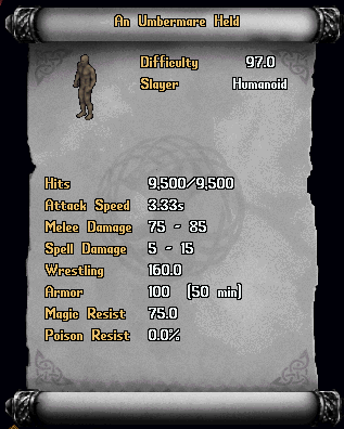 an umbermare held lore